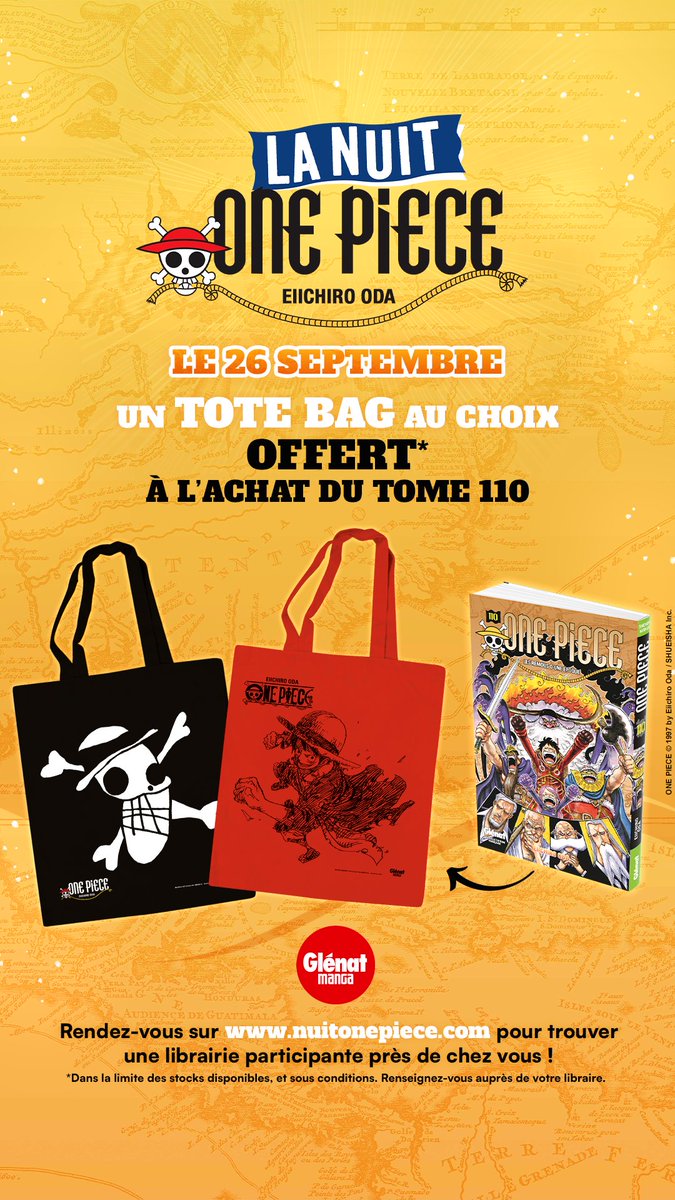 tournerlapage's tweet photo. Goodies exclusifs avec le dernier tome de One Piece !
Réserve ton exemplaire à Tourner la Page et repars avec tes cadeaux (stocks limités) https://t.co/xgRW3i44Xu