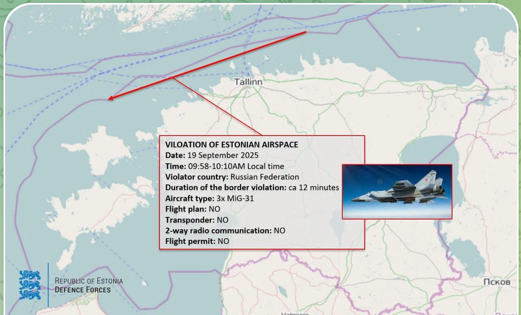 🔴Chi gestisce le questioni militari in ambito NAT0/UE?
🔻#topogigio ?

🟣La mappa che dovrebbe dimostrare lo sconfinamento dei velivoli russi non è un tracciato ufficiale ma un disegno.
🔻L’Estonia ha invocato l’art. 4 della NAT0 sulla base di …

facebook.com/share/p/1GCX3L…