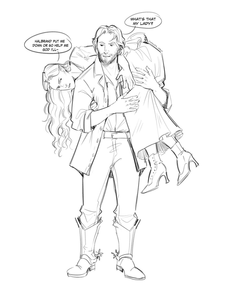 there was a puddle

outlaw au
#haladriel #halbrand #galadriel