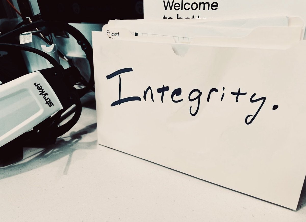 The operating room is a place like no other. The trust and responsibility that is given should never be taken lightly #integrity