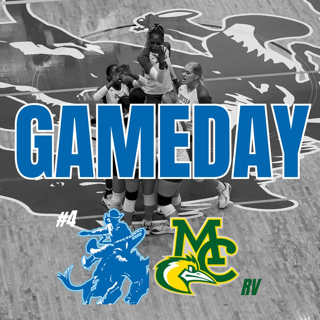 WranglerSports's tweet photo. 🏐GAMEDAY!!!!  #4️⃣🆚RV
@OCWranglerVB 🆚 @MCVolleyball_ 
⏰ 2:00pm
🏟️ Chap Center
📍 Midland, TX 
📺💻📱 https://t.co/Hrrbh4Bt34
#OCWranglers #WranglerNation #NJCAAVolleyball https://t.co/Q6O2Op0Yz9