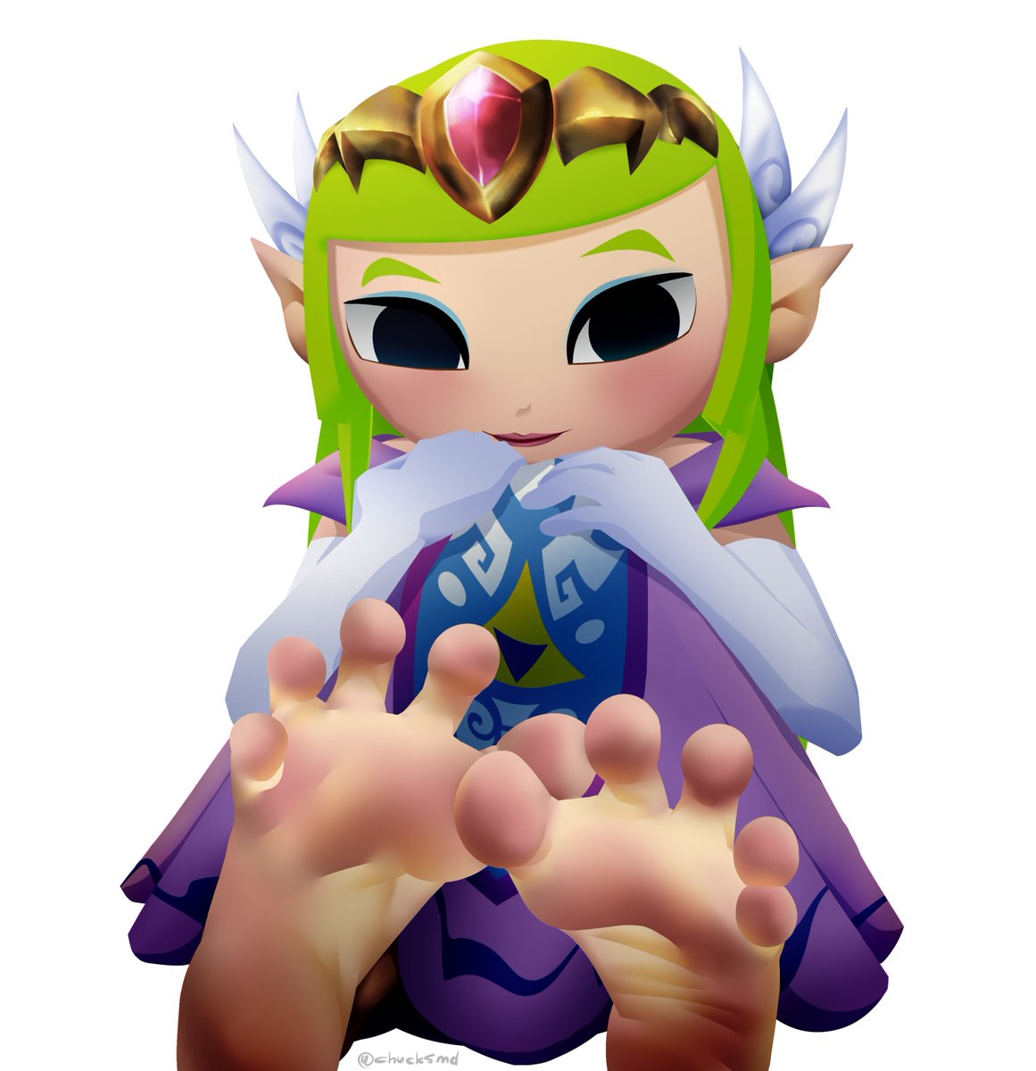 I took <a href="/Glitchy1Cat/">GlitchyCat</a>'s idea for an art trade as opportunity to get rid of lines for once.
Check out their very authentic Brazilian Miku!