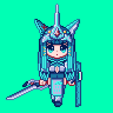 BickerLordRyu's tweet image. #ドット絵 #PixelArt #オリキャラ
バリスタモンみたいなゴツい角が絶望的に似合わあなかったので、ヘラクレスオオカブトのようなスタイルにした