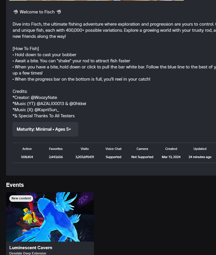 weebokun0046's tweet photo. 500K+ ON FISCH?
WE'RE SOO BACKK LETS GOOOOOOO!!!!
@WoozyNate @plutolylol @uhhvanni @RoReddo @rbxsn0 @Roblox 
#ROBLOX #fisch #robloxfisch #comeback https://t.co/LeYLlJICOO