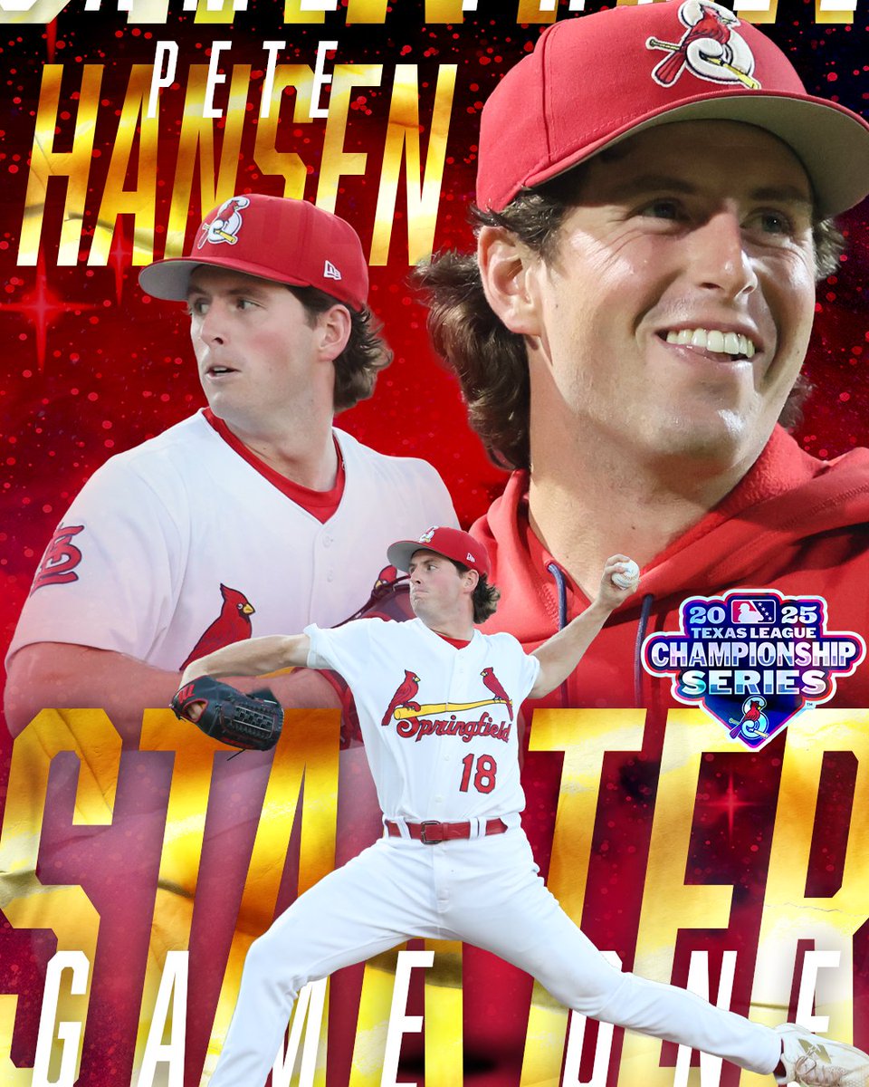 Pistol Pete👍

Pete Hansen takes the hill for Game One of the Texas League Championship Series against the Midland RockHounds Sunday afternoon.

Get $5 (+taxes &amp; fees) tickets for the final game at Hammons Field in 2025: tinyurl.com/SGFPlayoffSpec…