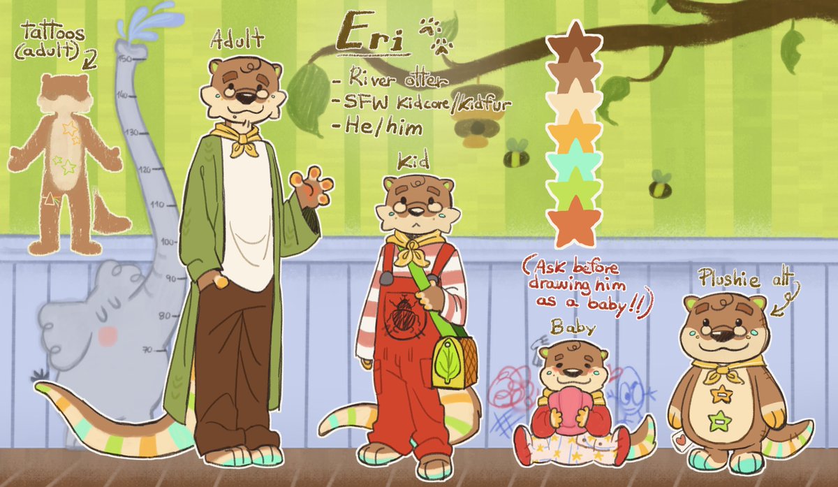 snugbugeri's tweet image. Hey, guys! I’m new here!
My name is Eri 🐾 I’m a sfw kidfur / #kidcore artist 🧑‍🎨 🖍️  
I like drawing cute stuff and colorful scenarios ✨ 
I also enjoy a lot of media— 
so I draw some fanart from time to time ^_^  
I’m a fan of videogames and cartoons!!!
(More active on blsky)
