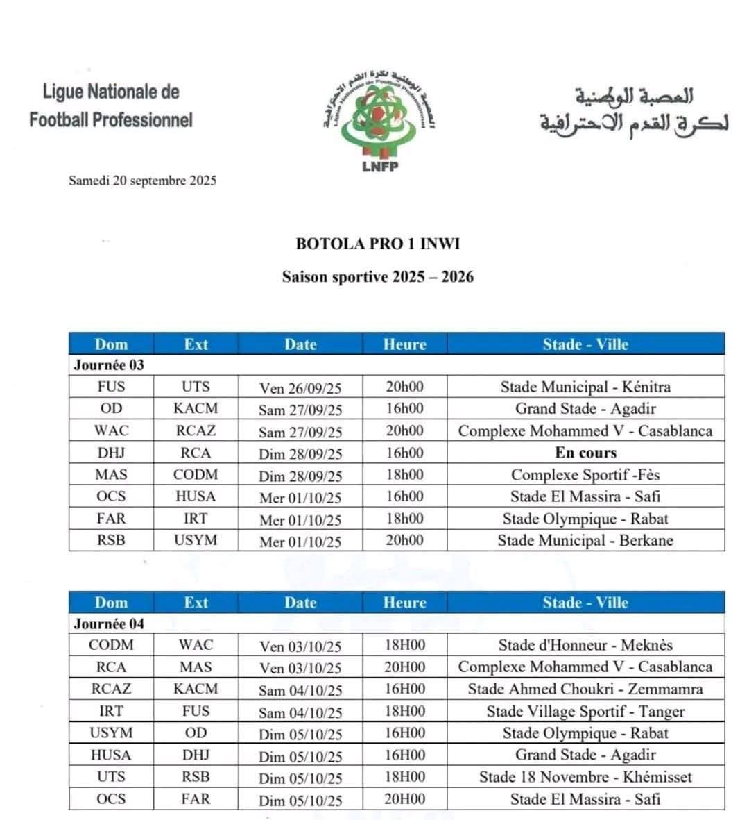 من زهر المدرب الجديد الراجا مدخلة فجوج ماتشات متابعين