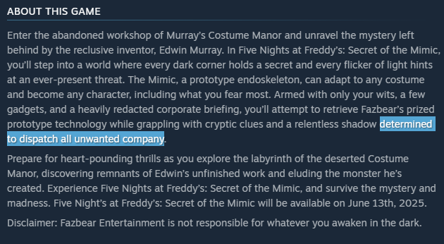 the god damn plot twist was on the steam page the whole time