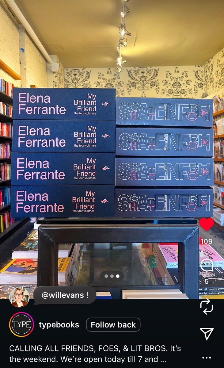 Will Evans (@willevans) on Twitter photo Type Books in Toronto 🇨🇦 
<a href="/DeepVellum/">Deep Vellum</a>  🤝 <a href="/EuropaEditions/">Europa Editions</a> Type Books in Toronto 🇨🇦 
<a href="/DeepVellum/">Deep Vellum</a>  🤝 <a href="/EuropaEditions/">Europa Editions</a>