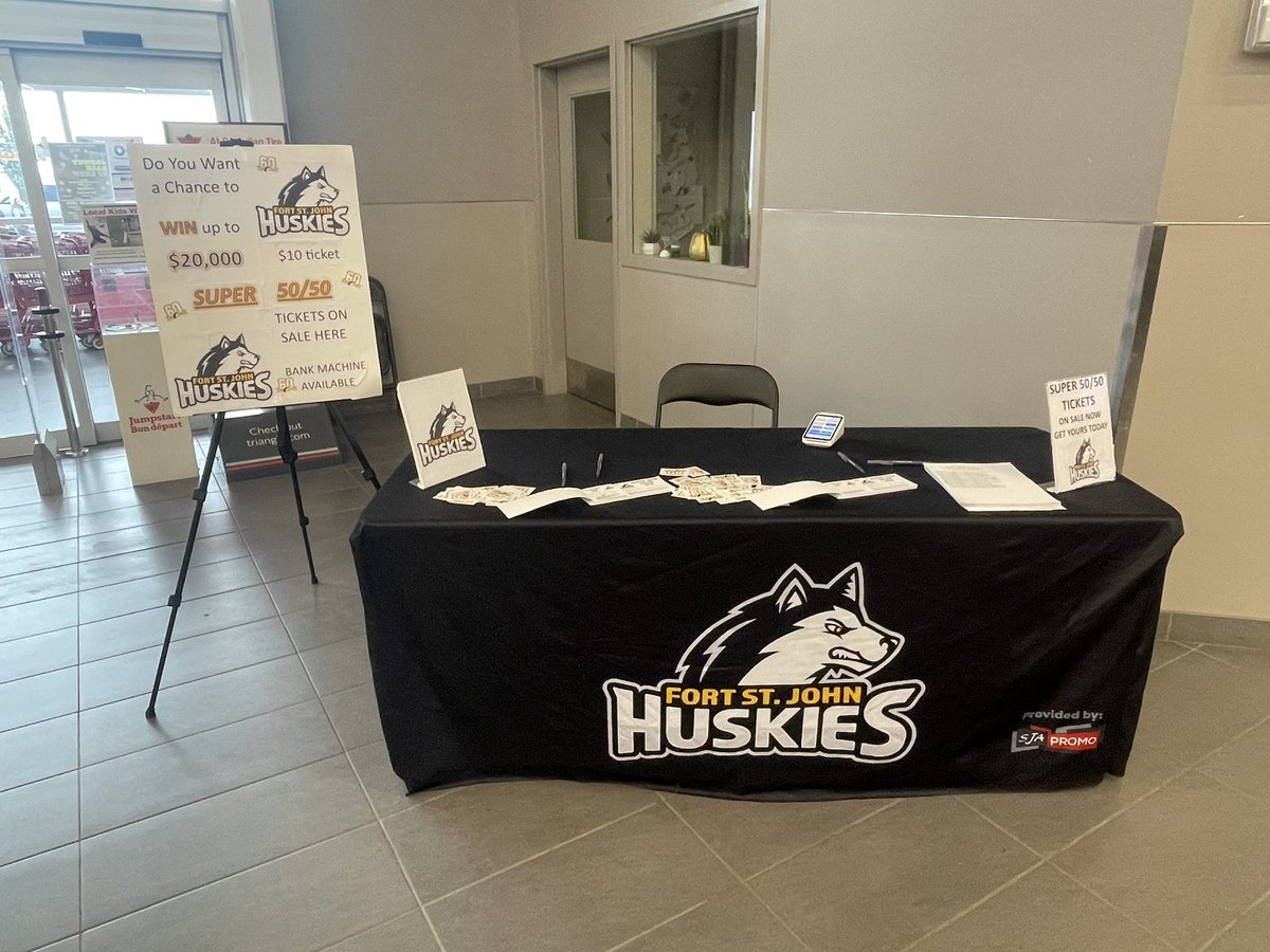 We are set up at Canadian Tire untill 3pm selling our Super 50/50 tickets 🔥Up to $20,000 will be going to our Winner this year.