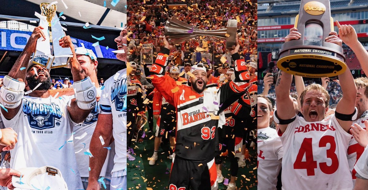 New York State made lacrosse history in 2025.

For only the 2nd time ever, and for the first time since 2008, the NLL, PLL/MLL, and NCAA Men’s Lacrosse champions are all from New York State. 

The Buffalo Bandits, New York Atlas and Cornell Big Red all hoisted their respective