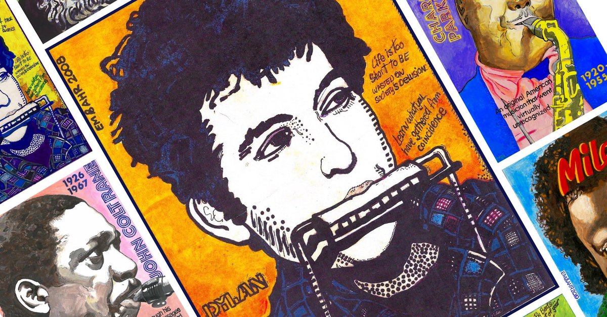 EmAndAhr's tweet photo. @TimSmith2021 Truly legendary, just like our Bob Dylan portrait painting! https://t.co/OjuGTym722