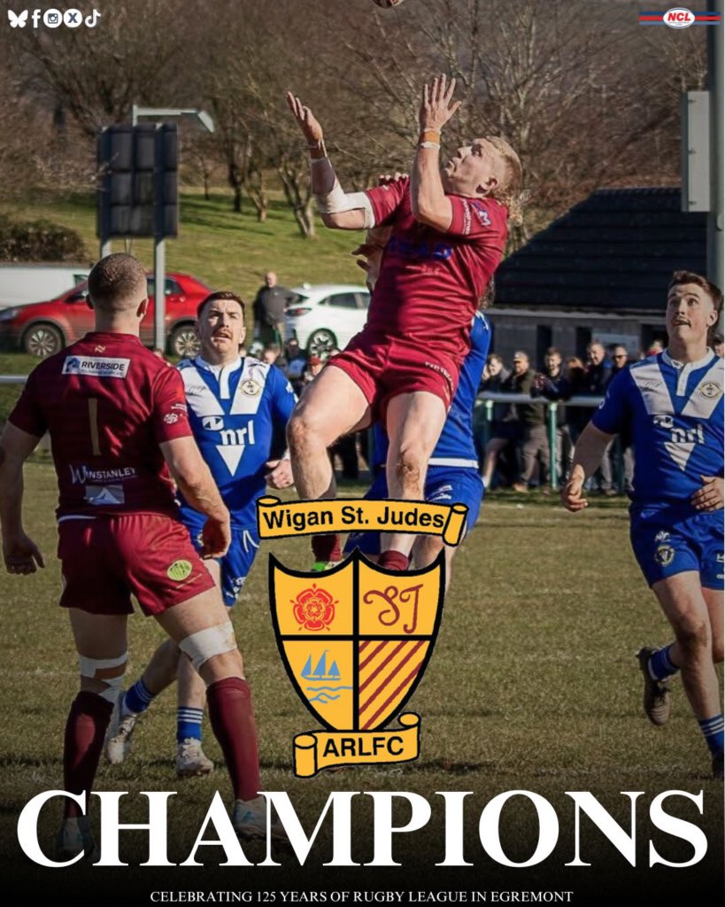 Egremont Rangers (@egremontr) on Twitter photo πππ ππππππππ πππ πππππππππ 
π| πππππ ππ πππππ
On behalf of all of us here at βThe Montβ we would like to congratulate <a href="/StJudesOfficial/">Wigan St Judes ARLFC</a> on their title and wish them all the best in the Premier Division next season. 
#UpTheMont | #Since1900 πππ ππππππππ πππ πππππππππ 
π| πππππ ππ πππππ
On behalf of all of us here at βThe Montβ we would like to congratulate <a href="/StJudesOfficial/">Wigan St Judes ARLFC</a> on their title and wish them all the best in the Premier Division next season. 
#UpTheMont | #Since1900
