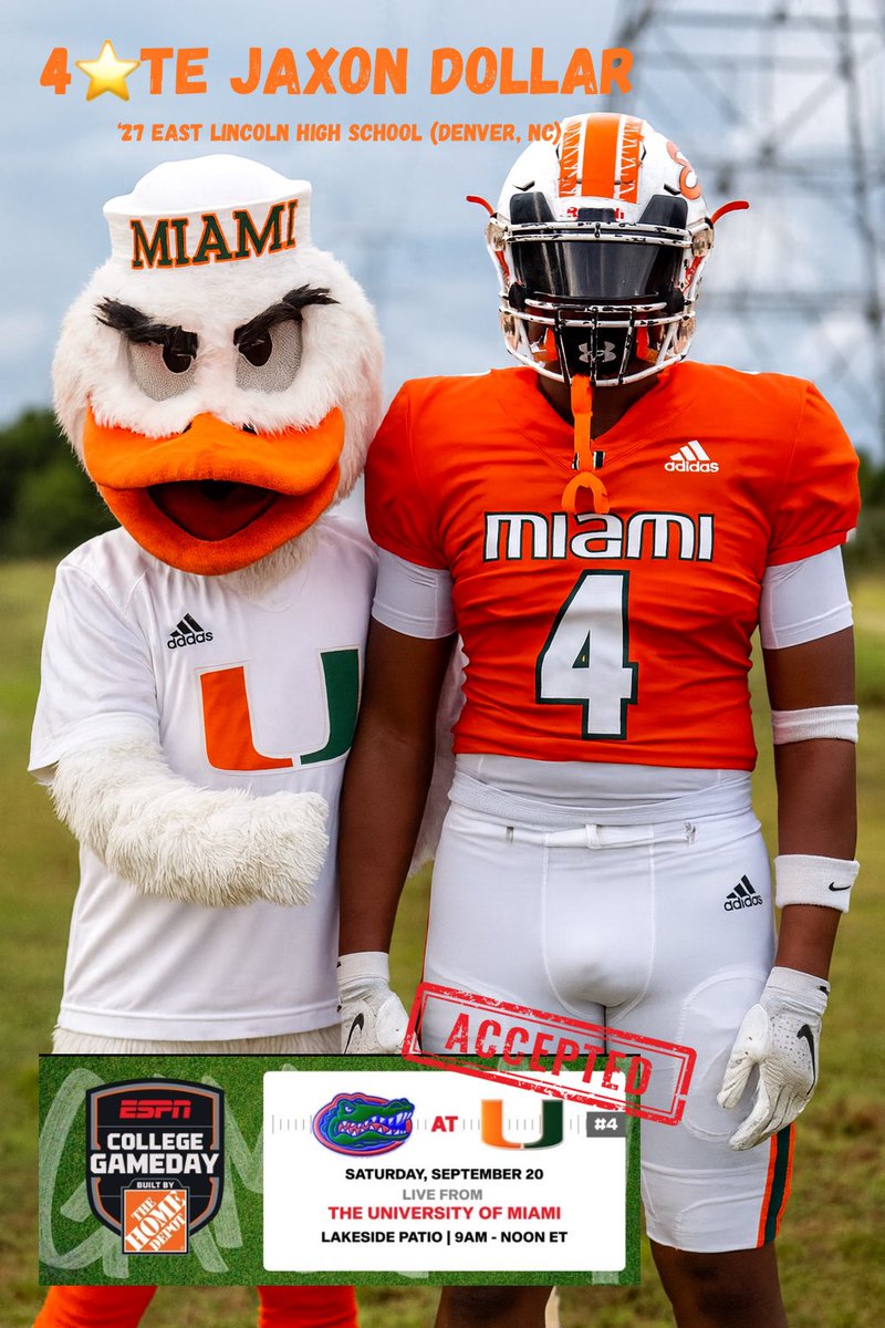 Just landed in Miami 🤘🏾✈️ Thank you <a href="/CoachWoodiel/">Coach Woodiel</a> !!

<a href="/adamgorney/">Adam Gorney</a> <a href="/Rivals/">Rivals</a> <a href="/SWiltfong_/">Steve Wiltfong</a> <a href="/ChadSimmons_/">ChadSimmons</a> <a href="/BrianDohn247/">BrianDohn247</a> <a href="/On3sports/">On3</a> <a href="/RyanCallahan247/">Ryan Callahan</a> <a href="/stephenwagOn3/">Stephen Wagner</a>