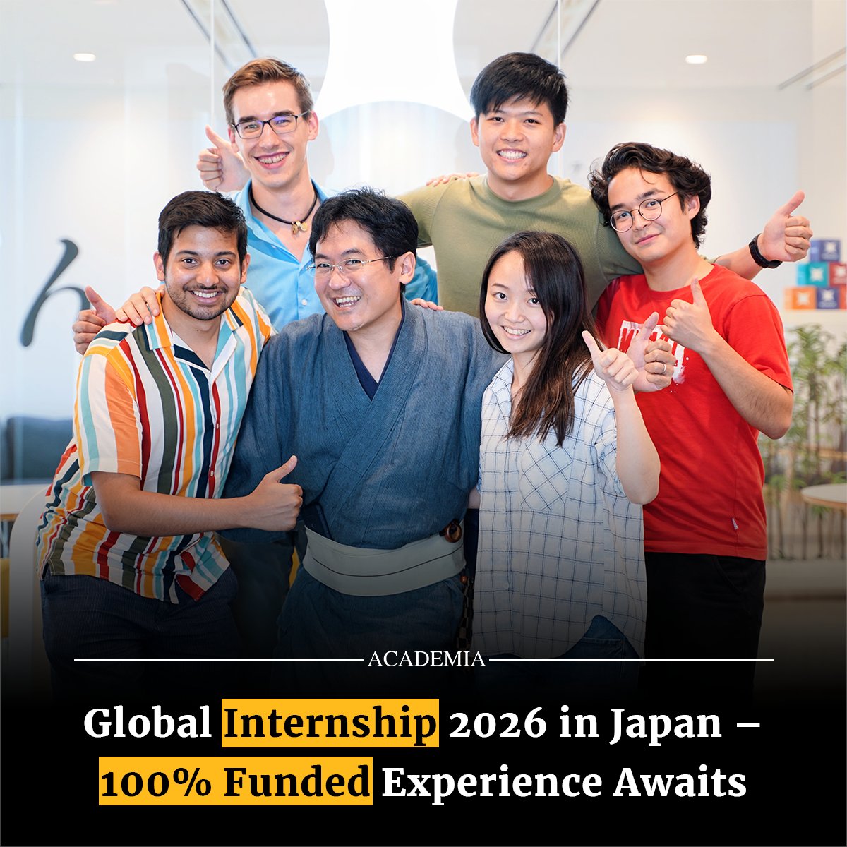 academiamag's tweet image. Unlock your global potential with the 𝐅𝐮𝐥𝐥𝐲 𝐅𝐮𝐧𝐝𝐞𝐝 𝐆𝐥𝐨𝐛𝐚𝐥 𝐈𝐧𝐭𝐞𝐫𝐧𝐬𝐡𝐢𝐩 𝐢𝐧 𝐉𝐚𝐩𝐚𝐧 2026. Gain experience, explore culture, and grow your career. Apps open soon!
#GlobalInternship #Japan2026 #FullyFunded #CareerGrowth #WorkAbroad
