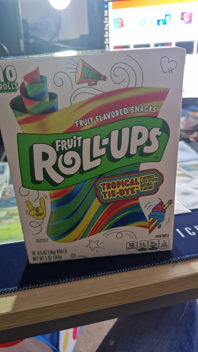 Alot of firsts lately. 
Tried the infamous fruit roll up today. 
They did live up to the hype unlike most things I've tried and wrapped around ice-cream was superb.