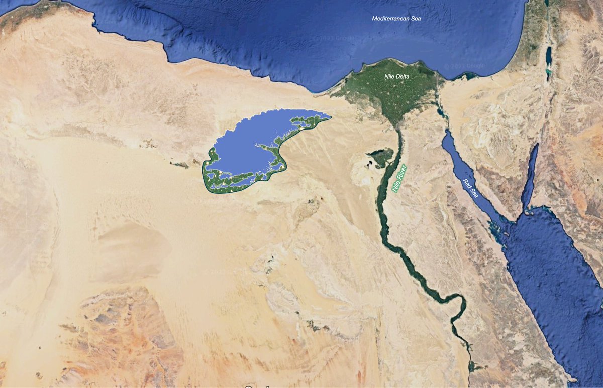 tomaspueyo's tweet image. With the new tunneling technology of @boringcompany, it could create a new sea in Egypt for just $400M

This is 80% less than the previous costs that made it unfeasible

Let&apos;s make new seas @elonmusk !