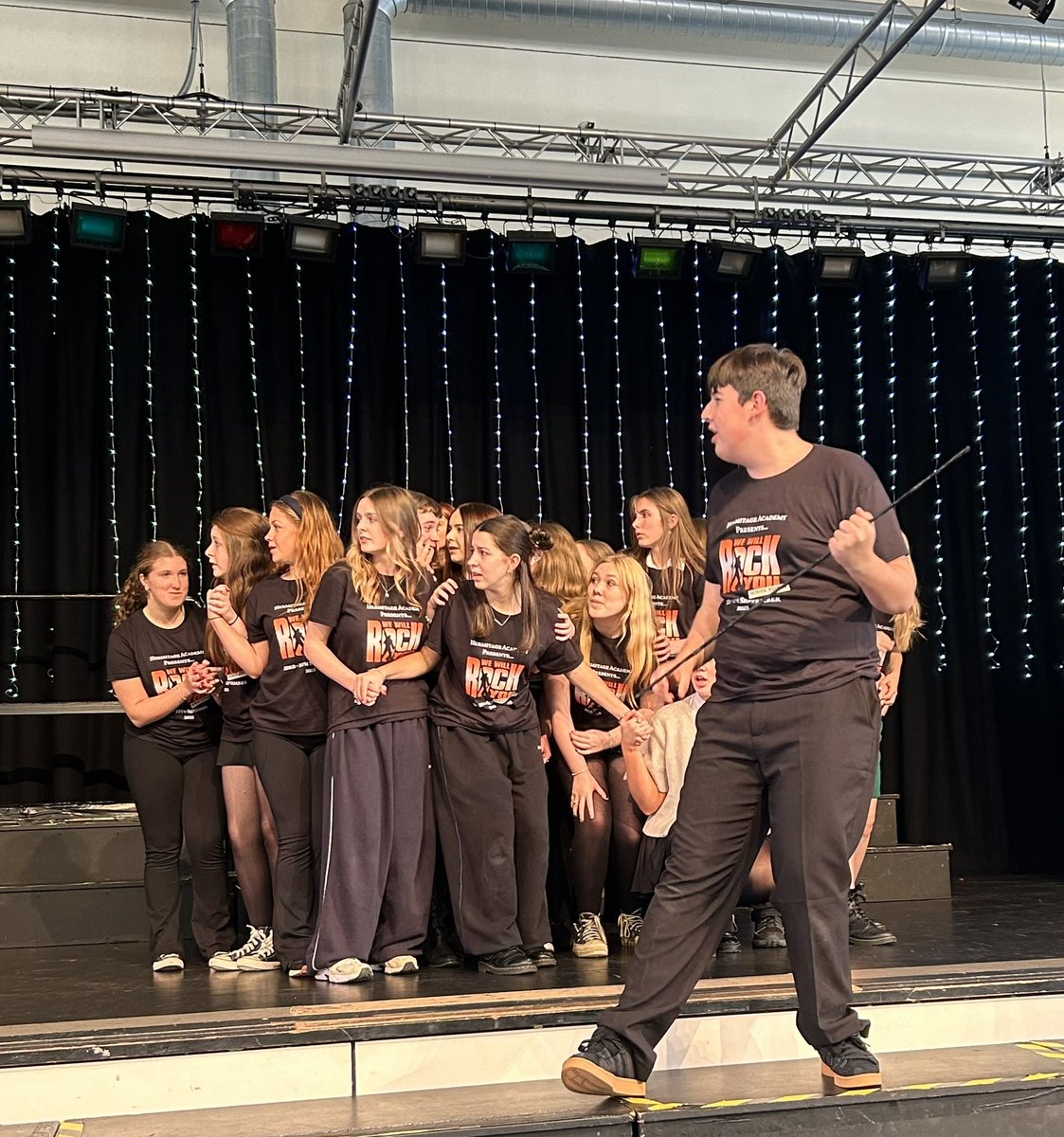 We Will Rock You Rehearsals- Caught in the Laser Beam