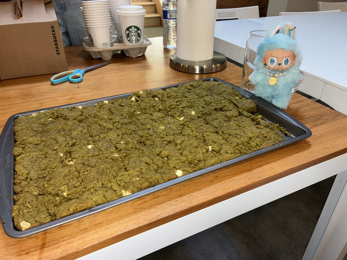 Performative male 5k labubu matcha cookie baking