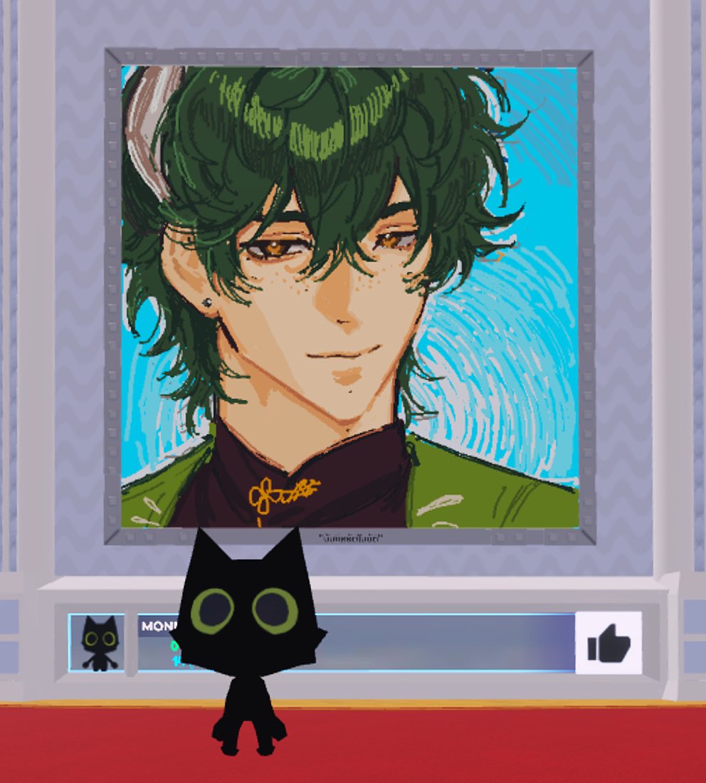 ในเวลาว่างของฟรีแลนซ์ท่านหนึ่ง นั่งวาดรูปในโรบ้อกตอนเที่ยงคืน