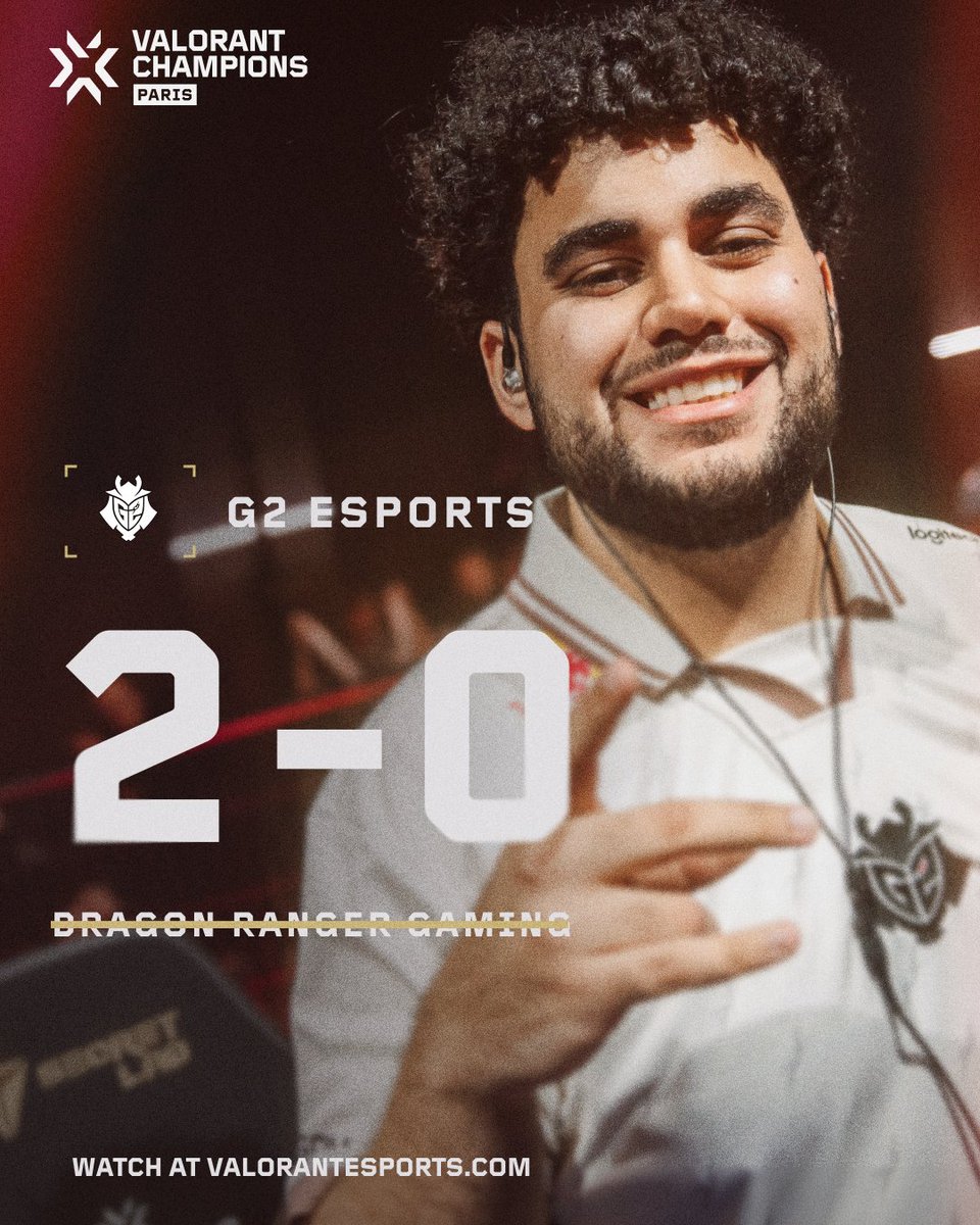 ValorantEsports's tweet photo. The Americas Top Seed Survives.

@G2VALORANT wins against DRG to keep their #VALORANTChampions Playoff chances alive! https://t.co/KgP5EjRmfu
