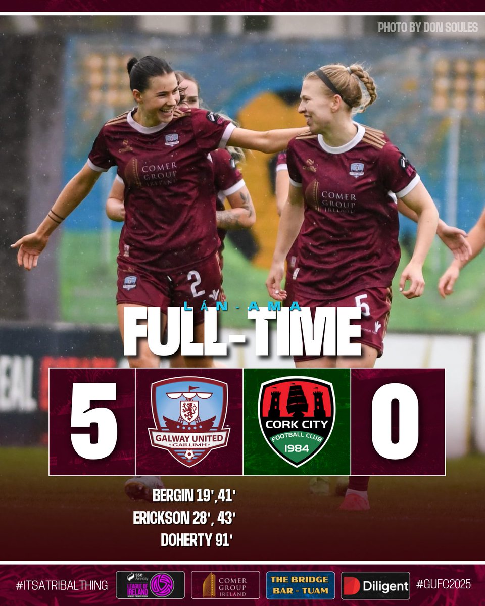 A five star performance from United 😮‍💨

#ItsATribalThing | #GUFC2025 | #UnitedAsOne | Partners: Bridge Bar Tuam