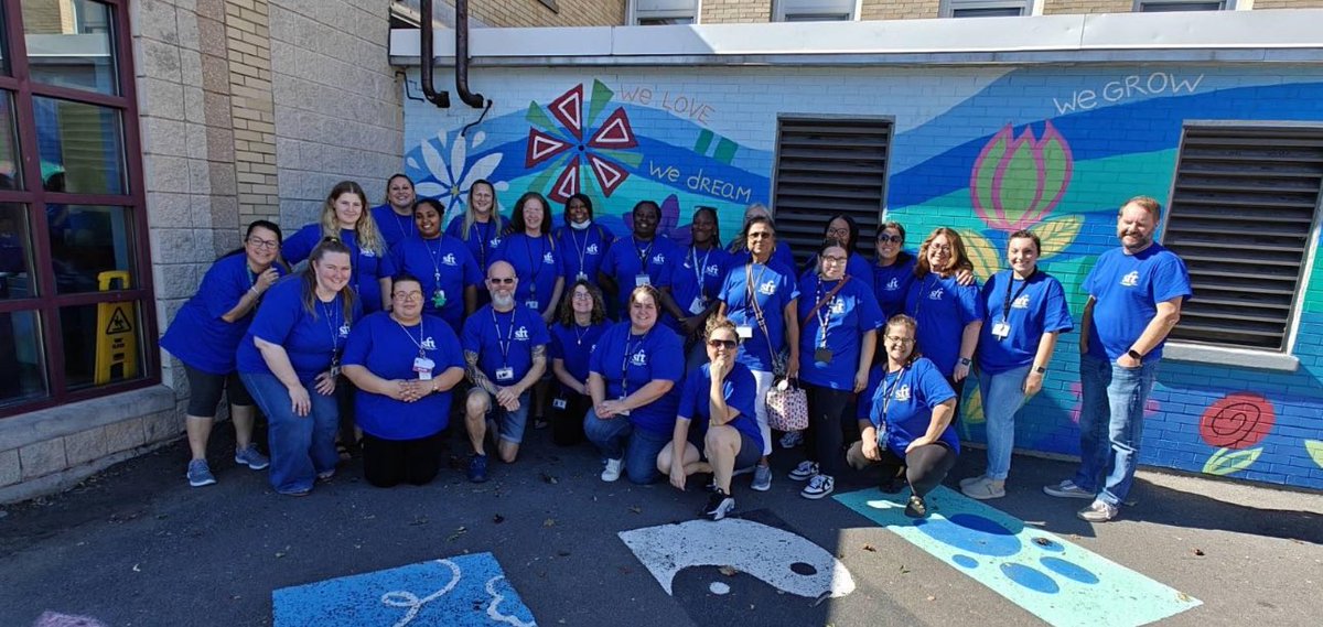 SFT members from Lincoln wearing their new SFT shirts honoring our sisters &amp; brothers who went on strike 50 years ago!
Those amazing members all gave up two days pay for each day and 12 SFT Leaders went to jail to ensure the rights that all <a href="/nysut/">NYSUT</a> and <a href="/NYSAFLCIO/">NYS AFL-CIO // #UnionStrong</a> enjoy today!