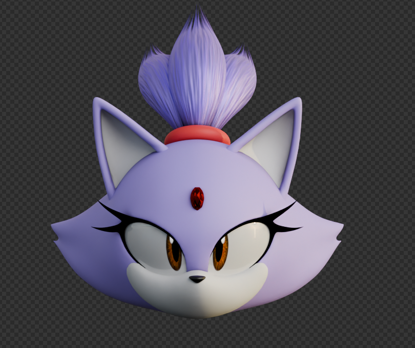 Were_Whisp's tweet photo. Thinking about this kind of hair for Blaze..
Note this is the untextured sculpt and rough!
Do we like the idea?
#BlazeTheCat #SonicTheHedgehog #b3d https://t.co/HayTPL1JVO