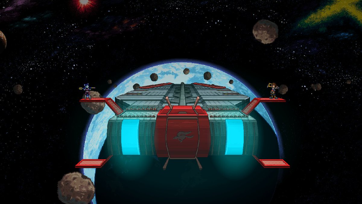 It's time to trust your instinct once more and return to Meteo Voyage in style! With various updates on the ship and a gorgeous new background, it's time to take the brawl into outer space! #SSF2 

(more shots below)