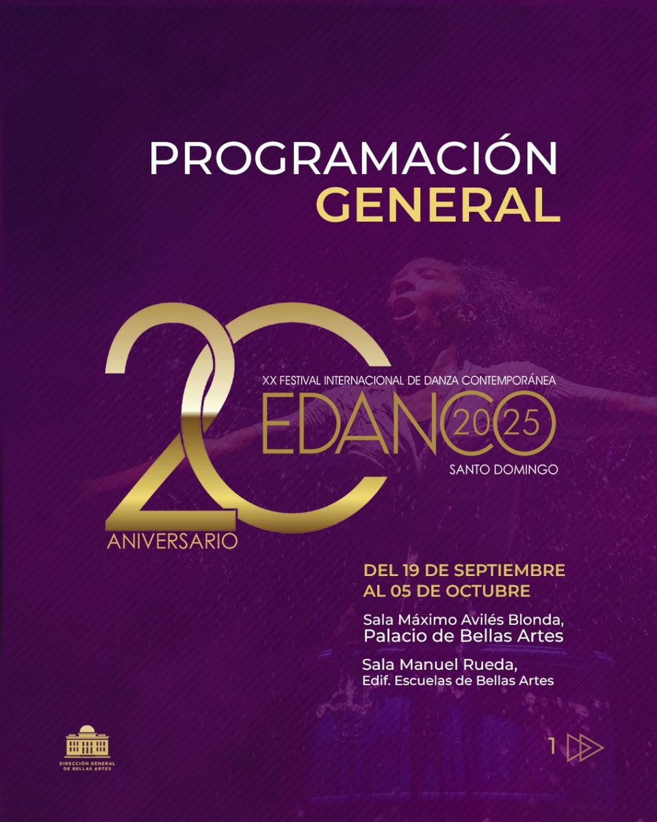 EDANCORD's tweet photo. ¡VUELVE EDANCO! 💃🌟Dos décadas en movimiento, dos décadas tocando corazones ❤️‍🔥 y dejando huellas imborrables en cada escenario 🎭✨.

Aquí te dejamos la PROGRAMACIÓN GENERAL Del 19 de septiembre al 5 de octubre. https://t.co/skwjyt8oCC
