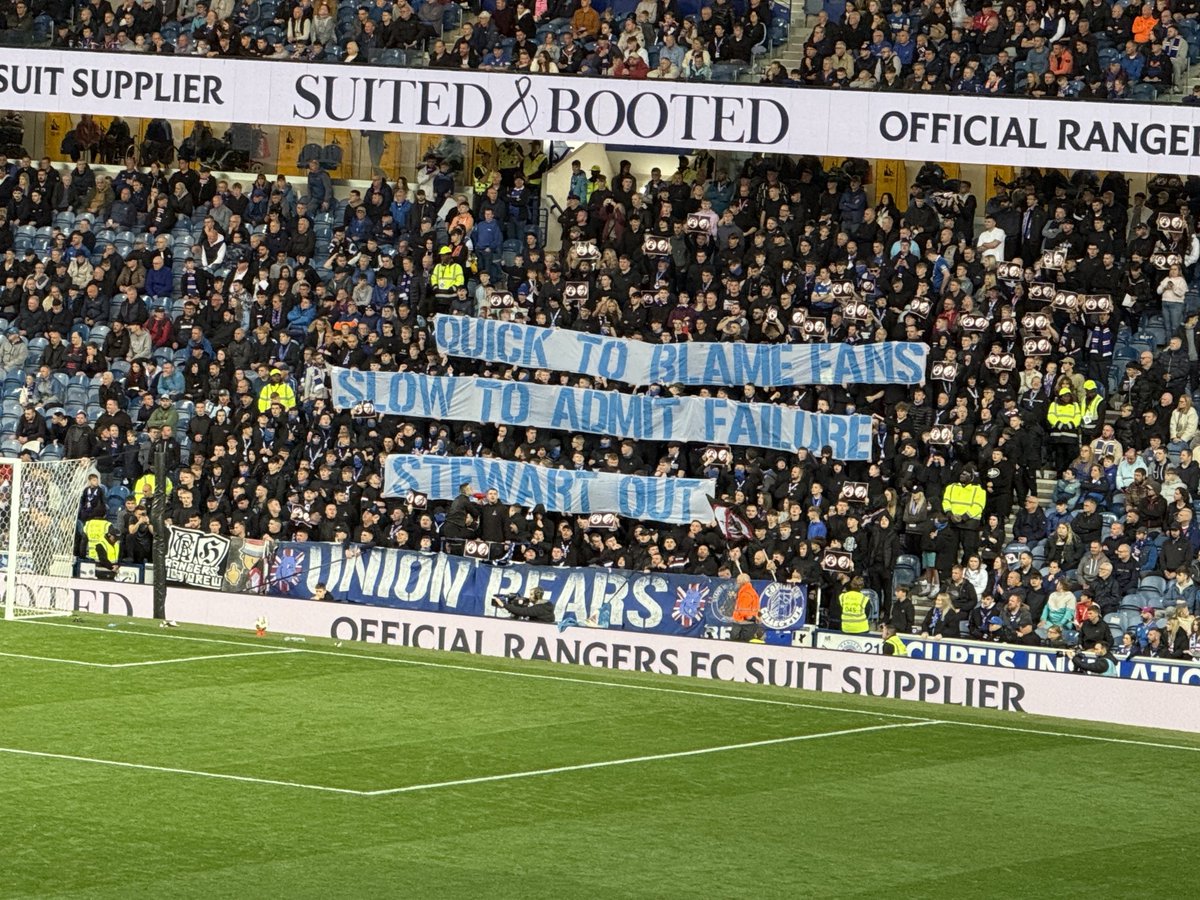 The ultras section making their views clear