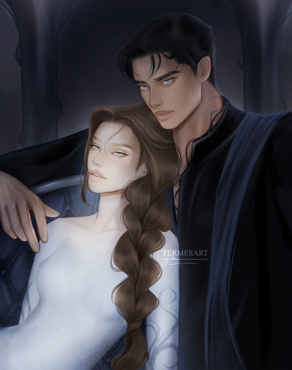 termesart's tweet image. Night Triumphant and Stars Eternal | Feyre and Rhysand 

#acomaf
