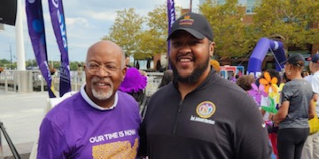 Thrilled to have <a href="/RepGlennIvey/">Rep. Glenn Ivey</a> and <a href="/MartinezforMD/">Del. Ashanti Martinez</a> join us today at the #Walk2EndAlz in Prince George's County. Together—with your support—we are closer to a world without Alzheimer's and dementia!