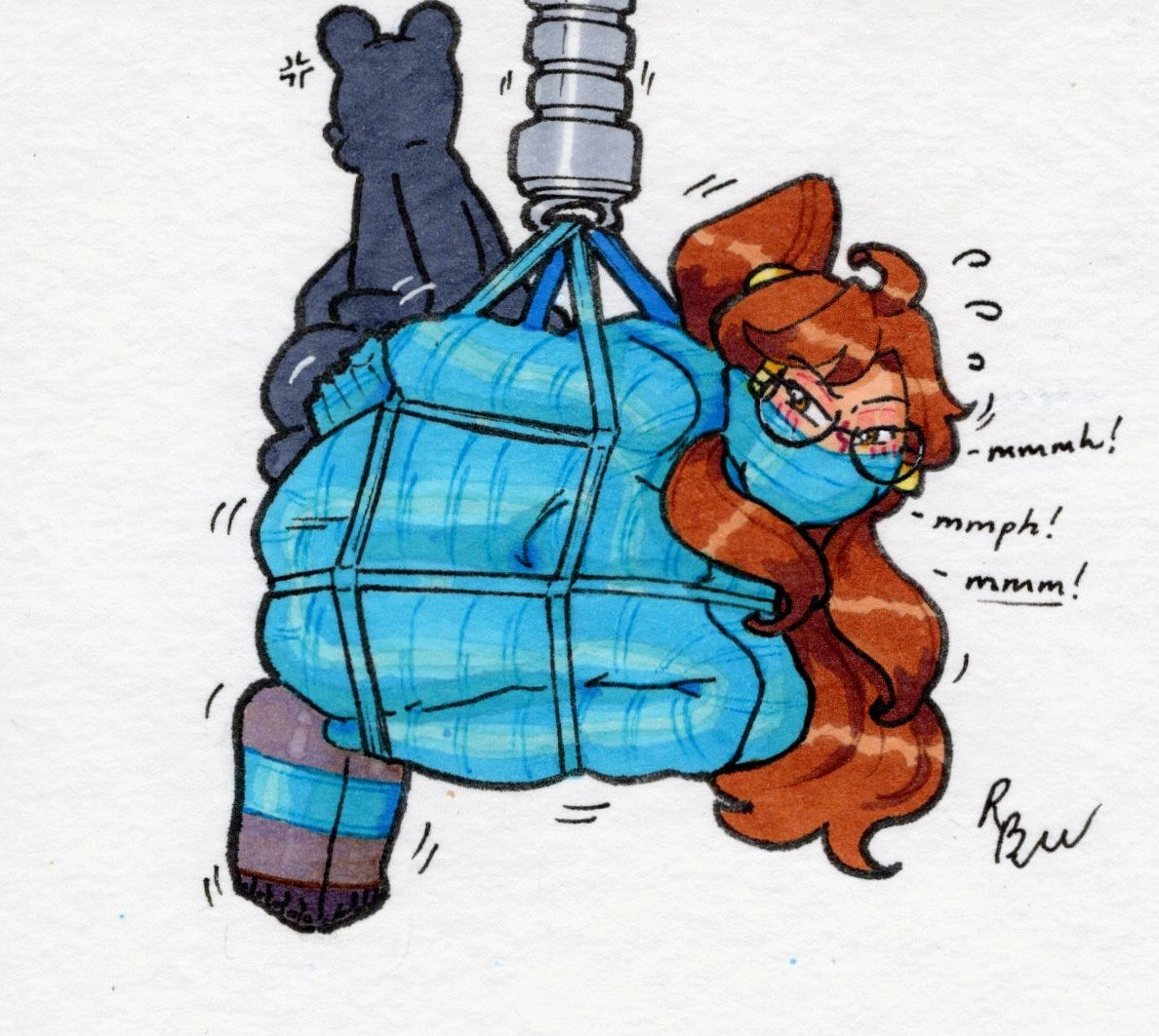 Hoist Away! Asa's been snatched and treated like a package per usual 😏