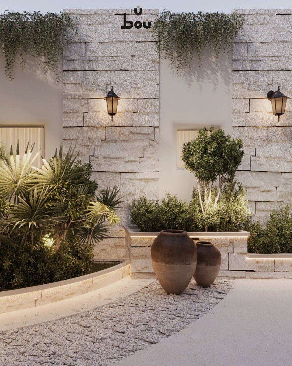 جلسة خارجية مع جاردن مصمم بعناية، حيث تلتقي الطبيعة بالراحة ✨

الإضاءة الجانبية والجدار الحجري يخلقوا أجواء دافئة، والمساحات الخضراء تضيف حيوية وهدوء للمكان.

مساحة مثالية للاسترخاء مع العائلة أو استقبال ضيوفك بأناقة.

تواصل معنا الآن ولا تفوت عروض اليوم الوطني!

#جلسة_خارجية