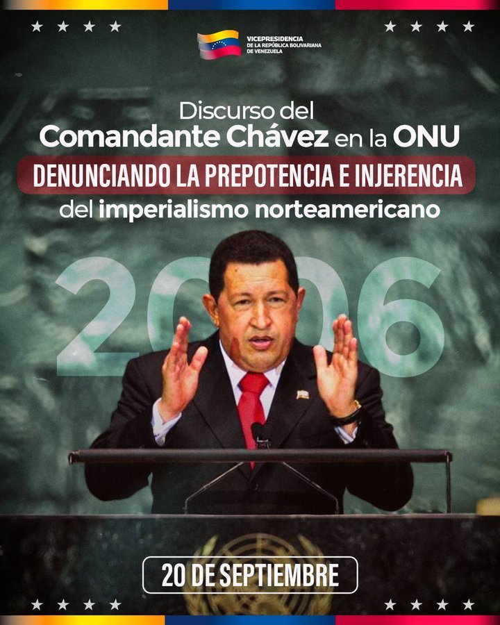 Nadie en el Mundo se acuerda de un discurso de Pérez, Lusinchi, Caldera o Luis Herrera en la ONU, pero todo el Mundo recuerda el discurso magistral de Chavez.
Los presidentes que le precedieron eran lacayos de Estados Unidos, sus discursos en la ONU eran para lisonjear a