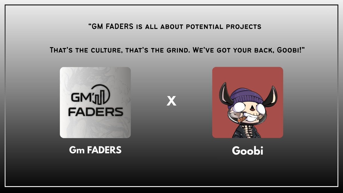 GmFader's tweet photo. @Goobinft @sophon My Gang is here to back up, G https://t.co/NRETABAoL0