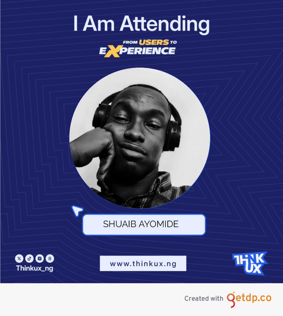 thinkUX_ng's tweet photo. Get your own customised DP when you get your ticket for ThinkUX. 

Tickets are available here  ➡️ https://t.co/SbqaJfhdKz 

#usertoexperience #designevent #thinkux https://t.co/VLXTwGTk44