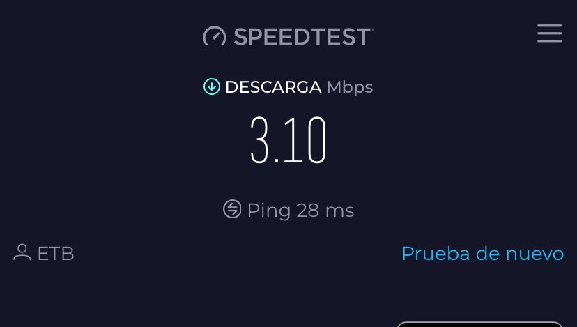 lantel2011's tweet photo. @ETB Venden 300 megas  y entregan 3 megas 😡😡😡😡😡 https://t.co/YxSmcgMB7t