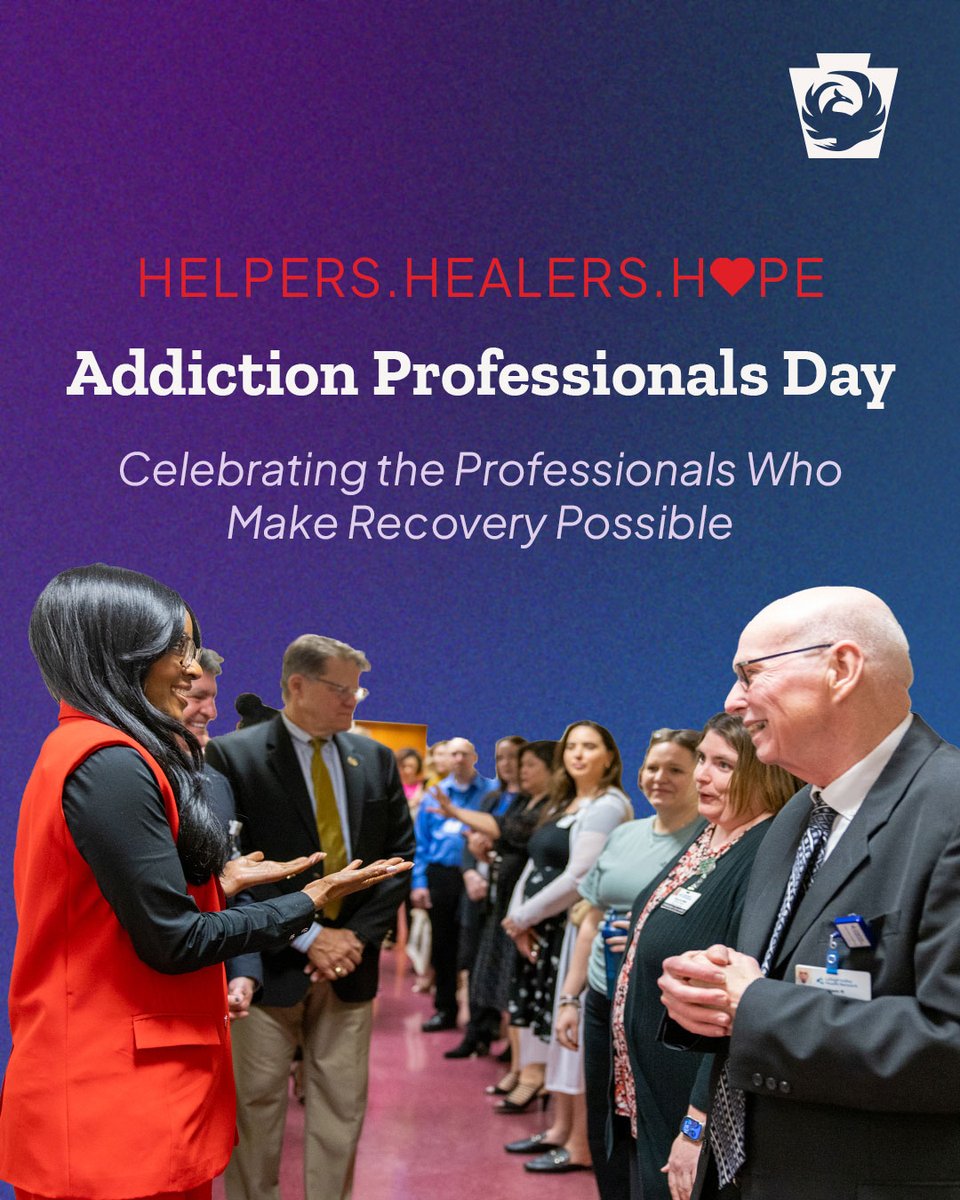 Today is #NationalAddictionProfessionalsDay—a time to honor the helpers and healers who save lives and empower recovery across Pennsylvania.💜
