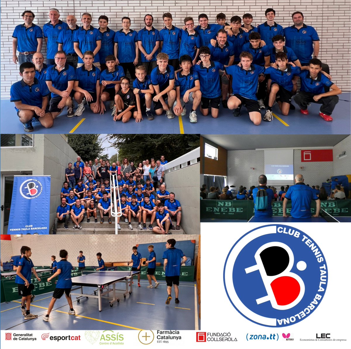 cttbarcelona's tweet photo. 🏓🔥 AMB TOTA LA IL·LUSIÓ… NOVA TEMPORADA!! 🔥🏓

Diumenge passat vam fer l’acte d’inauguració de la temporada. Hi ha moltes ganes! Que comenci l’espectacle!! 🏓💪

#cttbarcelona #tennistaula #fctt #zonatt #centreassis
#fundaciocollserola #farmaciacatalunya https://t.co/pcU83HTm5Y