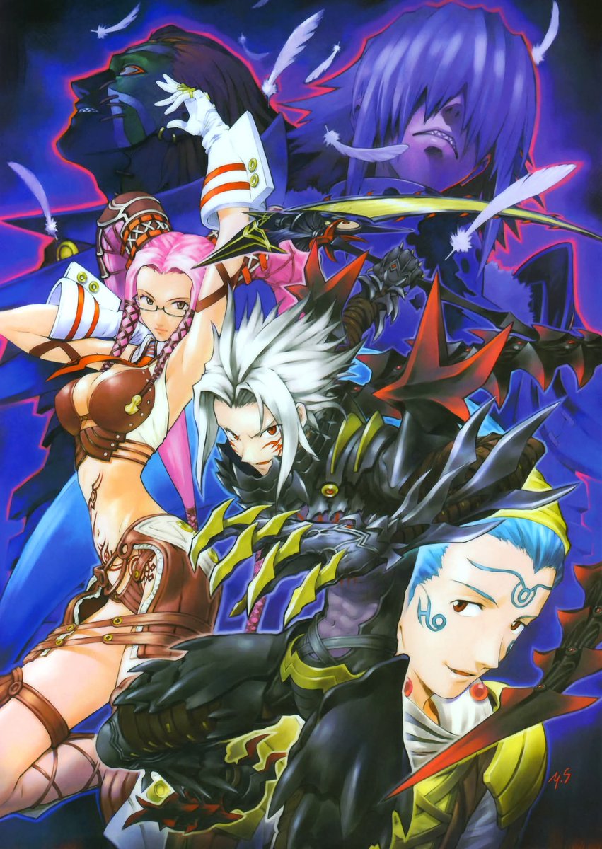 CyberpunkSF's tweet image. Yoshiyuki Sadamoto (貞本 義行) for the ".hack//G.U." series, Vol.1 Rebirth & Vol.2 Reminisce (2006)