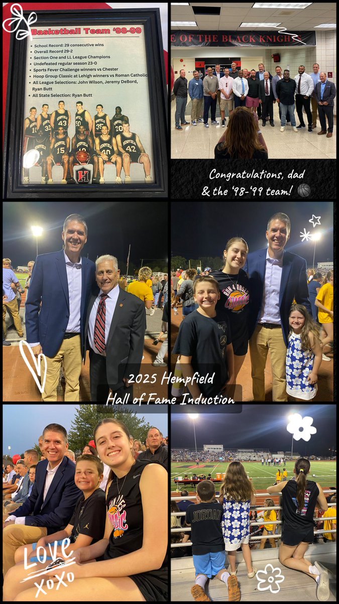 🏀 Huge shoutout to my Dad (<a href="/Coach_Butt/">Ryan Butt</a>) and the ‘98-99 Hempfield basketball team for their well-deserved induction into the Hall of Fame last night! 🙌🔥 So proud! ❤️