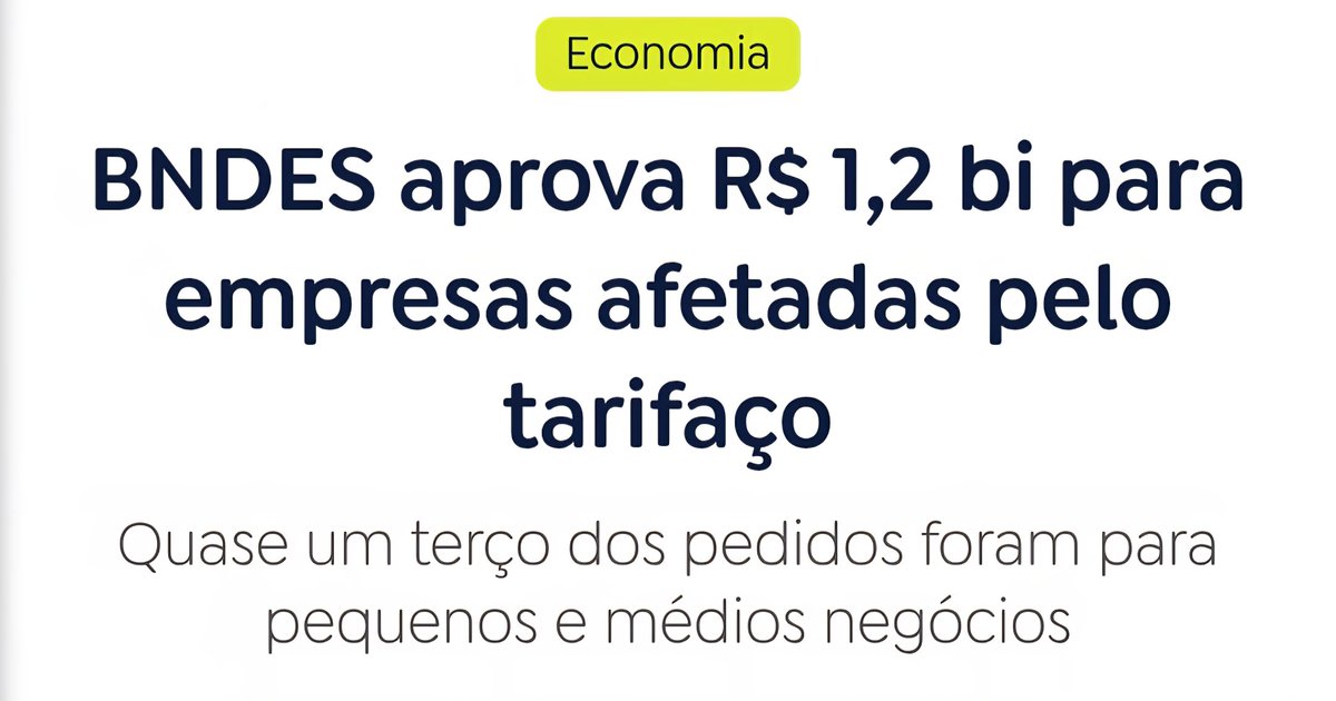 Plano Brasil Soberano

Em apenas 2 dias, aprovamos R$ 1,2 bilhões em crédito para empresas afetadas pela medida unilateral dos EUA.

O plano de socorro a empresas exportadoras prevê um total de R$ 40 bilhões em crédito para negócios afetados pela barreira comercial que aplica