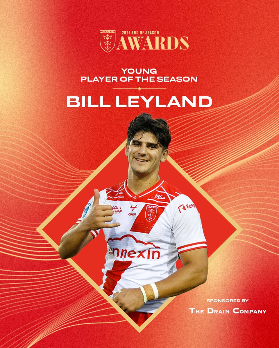 Hitting the ground running 💨

Our <a href="/TheDrainCoHull/">The Drain Company Hull Ltd</a> Young Player of the Season is Bill Leyland! 🤩

#UpTheRobins🔴⚪️