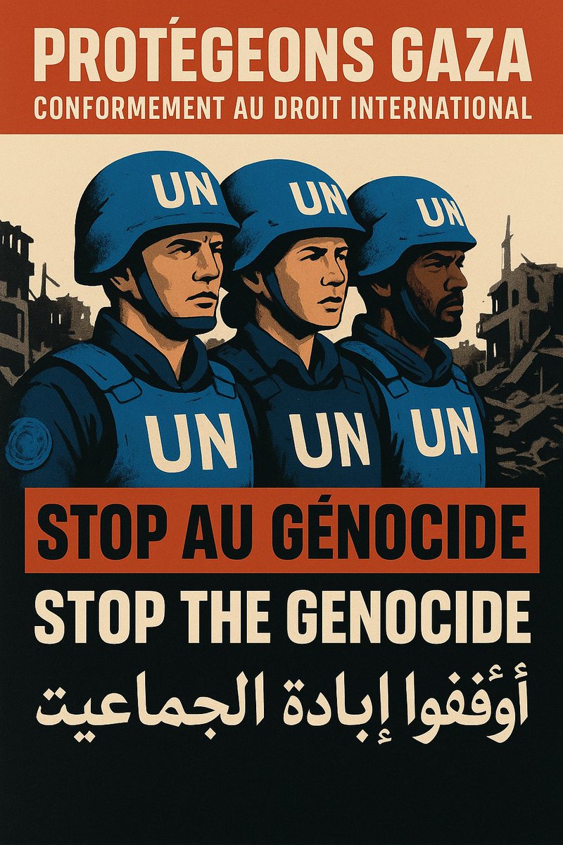 PROTÉGEONS GAZA 🇵🇸– CONFORMÉMENT AU DROIT INTERNATIONAL

Aujourd’hui, la situation à Gaza a franchi le seuil de l’intolérable. 
La Commission d’enquête indépendante des Nations Unies a confirmé que les actes commis répondent aux critères du crime de génocide, tel que défini par