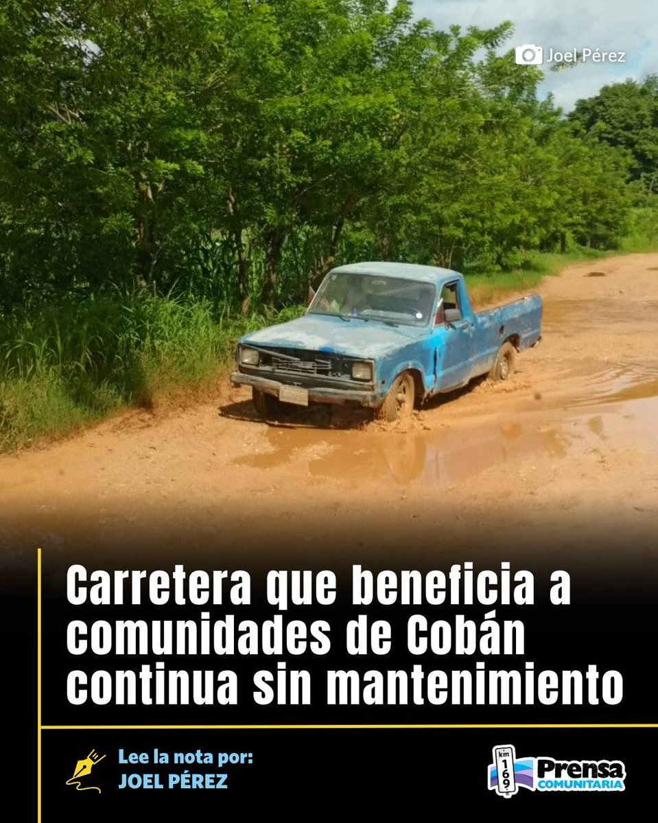 Comunidades #AltaVerapaz denuncian la falta de mantenimiento de la ruta principal y carreteras vecinales.

La población dice que las autoridades gubernamentales prometieron que la carretera recibiría mantenimiento este año, cuando anunciaron el programa “Rutas para el