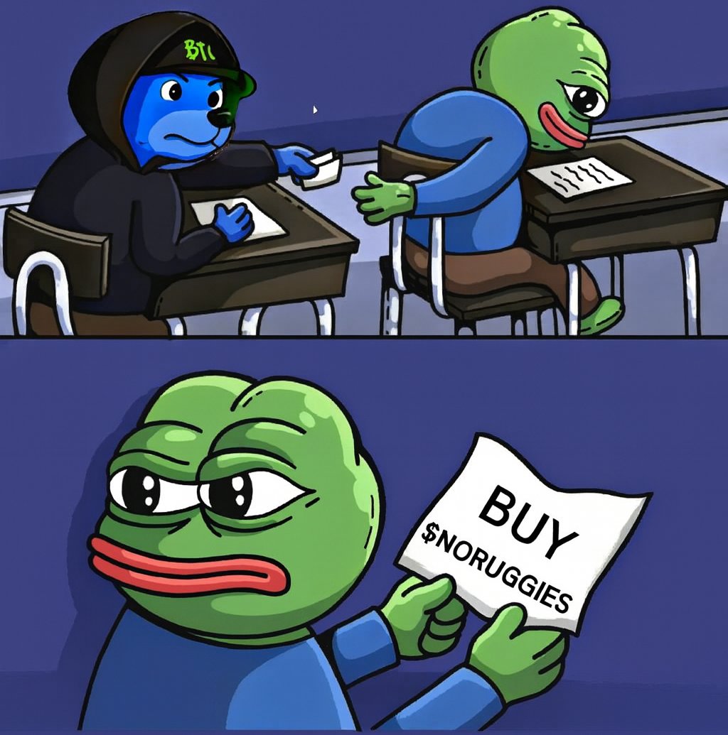 When your classmate passes the real alpha during a test…
“BUY $NORUGGIES — exam answers can wait, this launch can’t.”
@noruggiescoin
 #NORUGGIES  #CryptoMeme