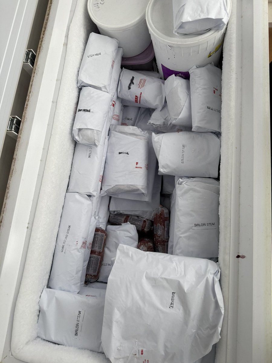 600 lbs of grass raised grass finished beef delivered today. 
If you know me you know how important knowing where my food comes from.