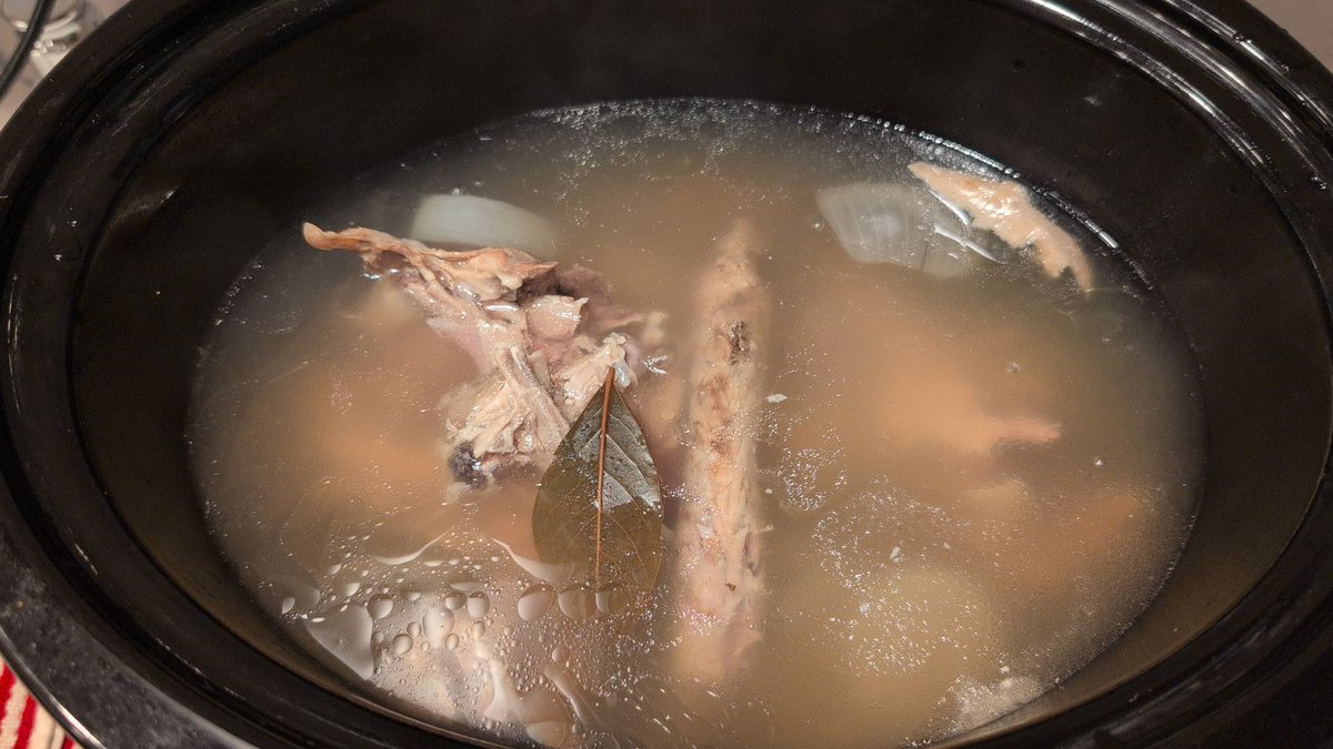 I've had a busy cooking day. In addition to the other posts you may have seen, I also butchered a duck so I can have seared duck breast for lunch tomorrow and duck confit for dinner. As a consequence, I now have a crockpot full of duck bone broth I don't know what to do with.